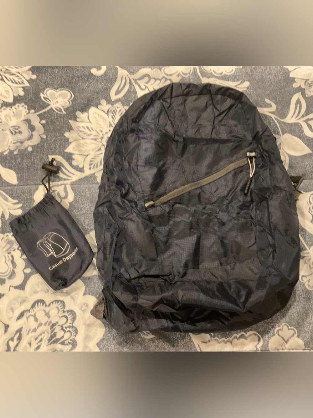 NWOT Lightweight Packable Backpack, Navy Blue